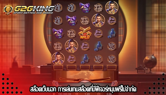 สล็อตเว็บนอก การเล่นเกมสล็อตที่มีฟีเจอร์หมุนฟรีไม่จำกัด
